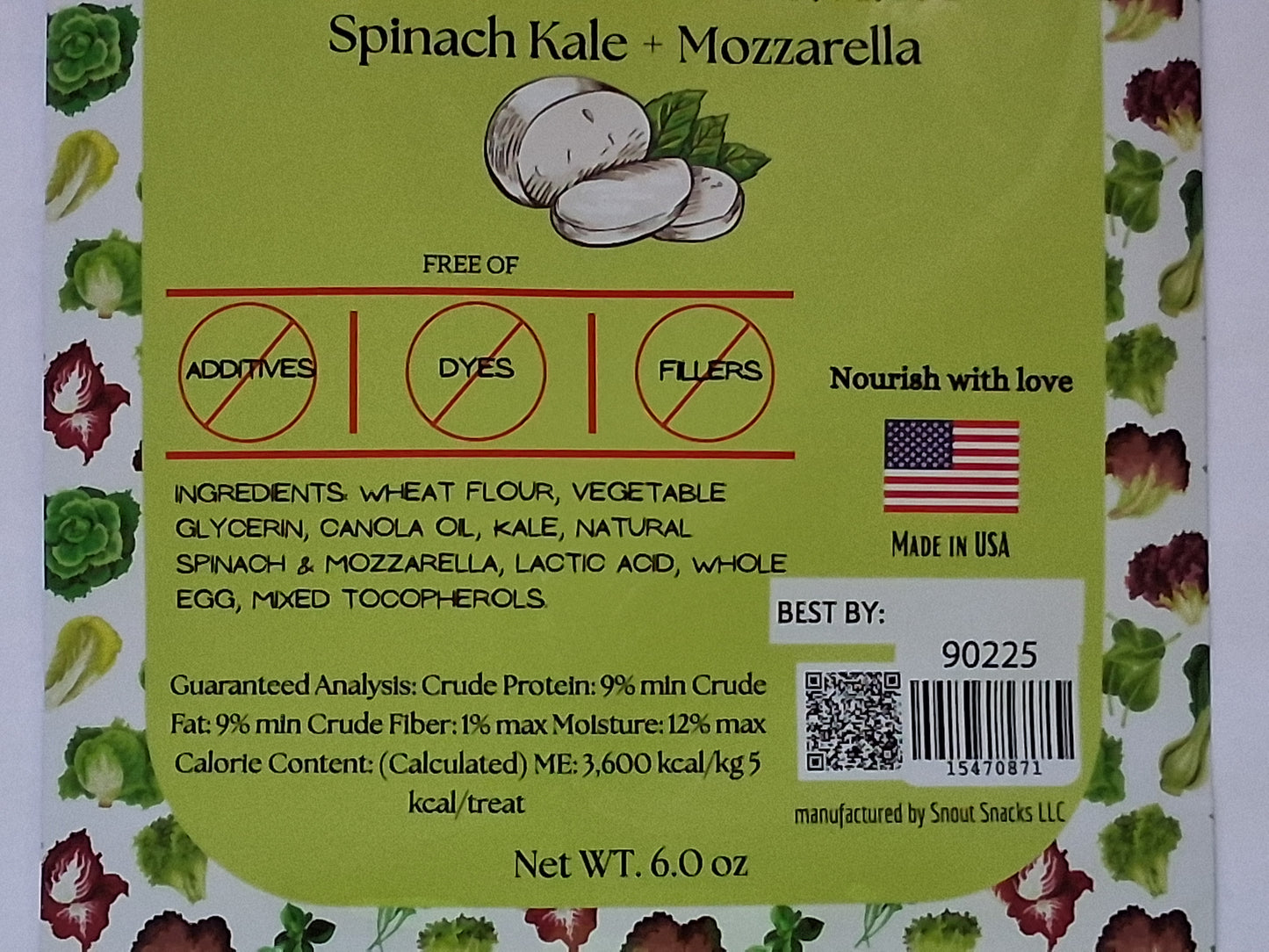 Spinach Kale and Mozzarella Dog Treats