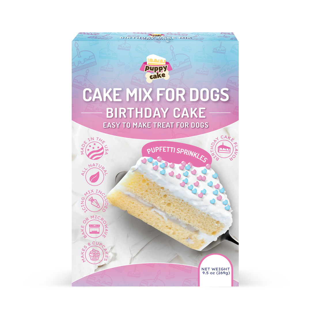 Puppy Cake - Dog Birthday Cake Mixes with Icing: Birthday Cake with Pupfetti Sprinkles