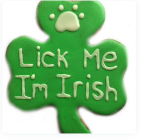 Lick Me Im Irish Shamrock Dog Treats 5 inch