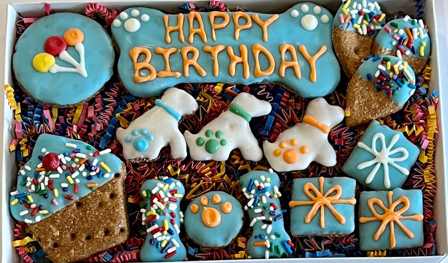 Happy Birthday Dog Treat Gift Box