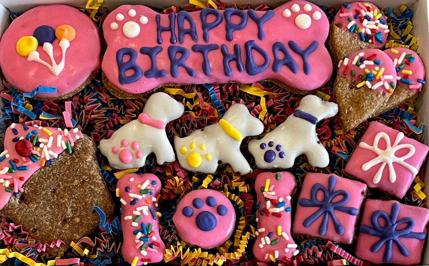 Happy Birthday Dog Treat Gift Box