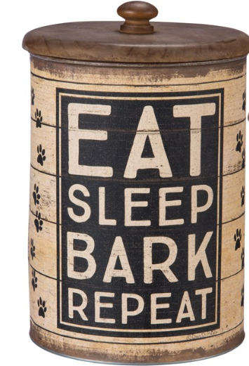 Eat Sleep Bark Treat Canister