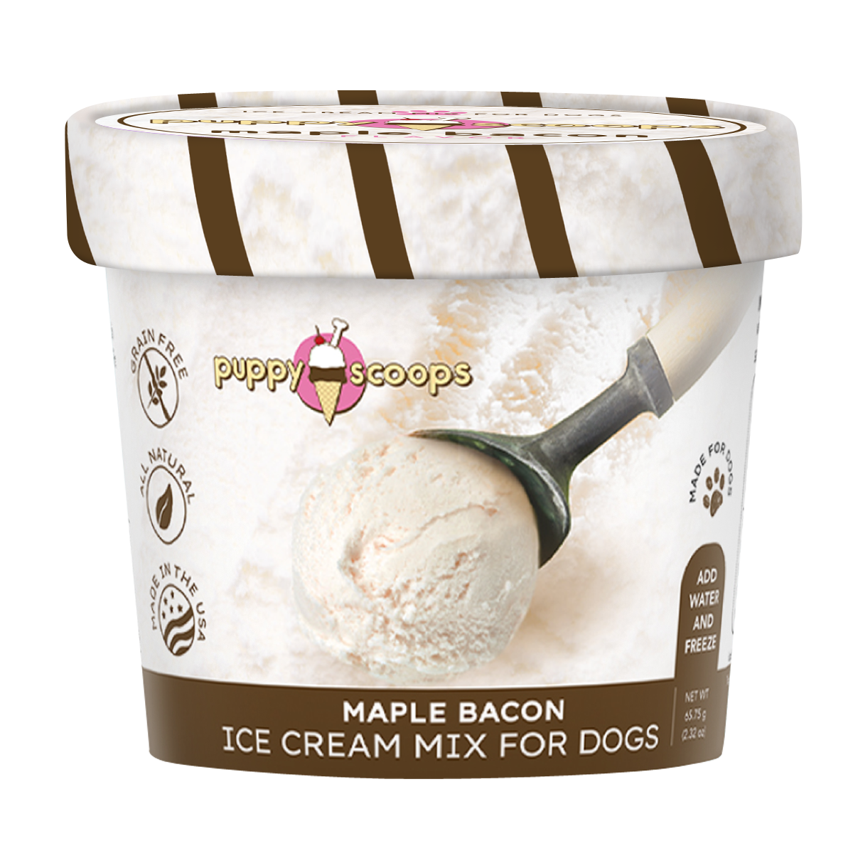 Puppy Scoops Ice Cream Mix for Dogs: Maple Bacon / 4.65 oz