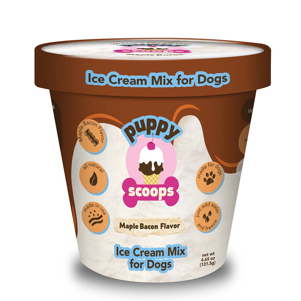 Puppy Scoops Ice Cream Mix for Dogs: Maple Bacon / 4.65 oz